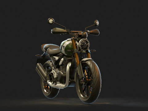 Base model Triumph Scrambler 400 X 2024 3D Model