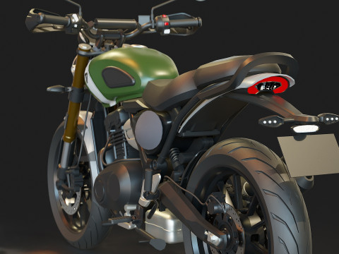Podstawowy model Triumph Scrambler 400 X 2024 Model 3D