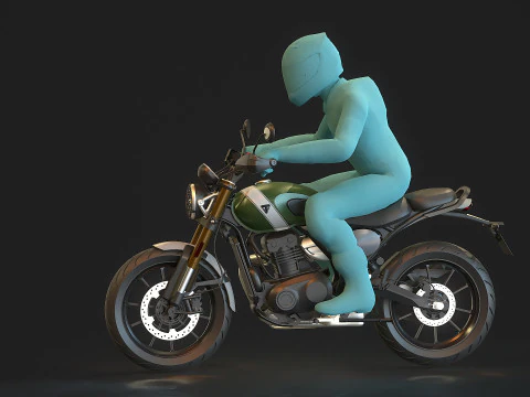 Base model Triumph Scrambler 400 X 2024 3D Model