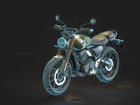 Base model Triumph Scrambler 400 X 2024 3D Model