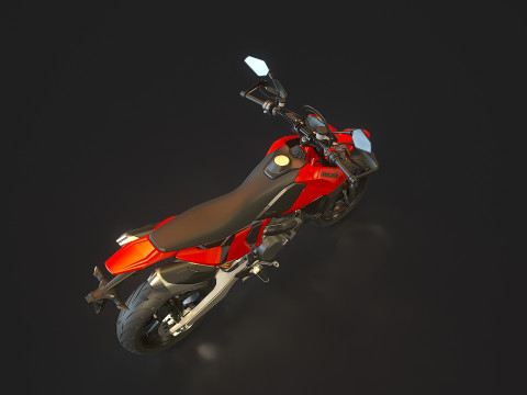 Modèle de base Ducati Hypermotard 698 2024 Modèle 3D