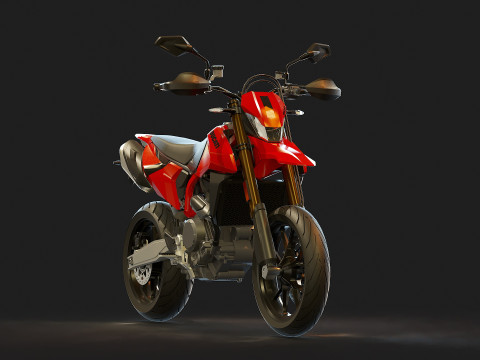Modèle de base Ducati Hypermotard 698 2024 Modèle 3D