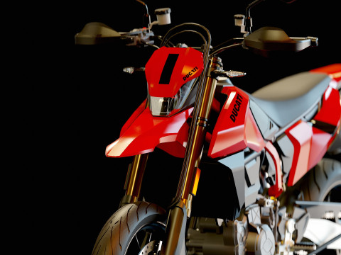 Modèle de base Ducati Hypermotard 698 2024 Modèle 3D