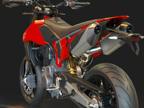 Modèle de base Ducati Hypermotard 698 2024 Modèle 3D