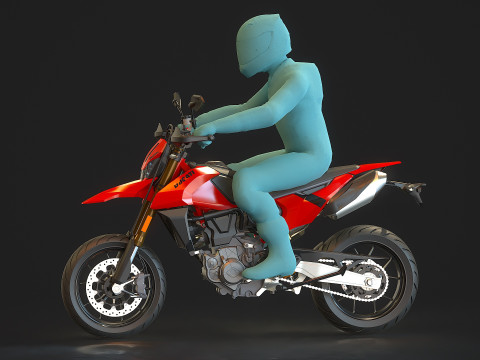 Modèle de base Ducati Hypermotard 698 2024 Modèle 3D