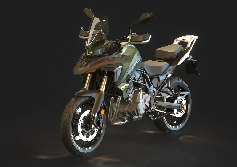 Base model Benelli TRK 702 2023 3D Model .c4d .max .obj .3ds .fbx .stl .blend 