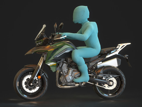 基本型号 贝纳利 TRK 702 2023 3D 模型