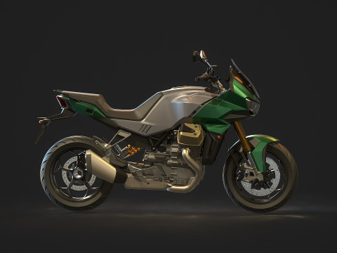 Modello base Moto Guzzi V100 2023 Modello 3D