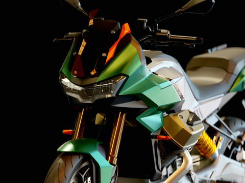 Modello base Moto Guzzi V100 2023 Modello 3D