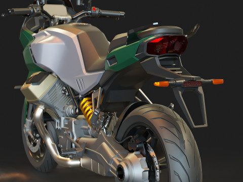 Modello base Moto Guzzi V100 2023 Modello 3D