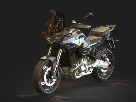 Modelo básico Moto Guzzi Stelvio 2024 Modelo 3D