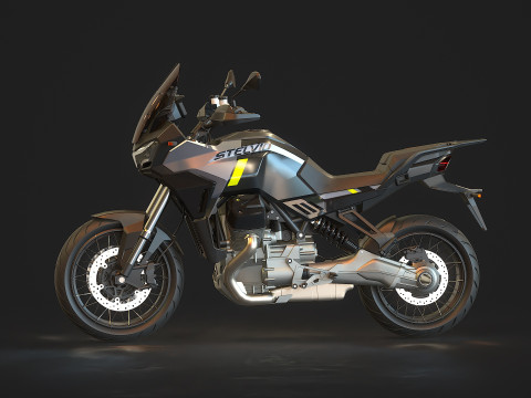 Modelo básico Moto Guzzi Stelvio 2024 Modelo 3D