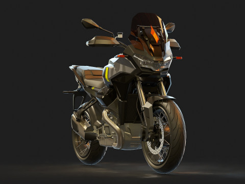 Modelo básico Moto Guzzi Stelvio 2024 Modelo 3D