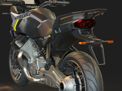 Modelo básico Moto Guzzi Stelvio 2024 Modelo 3D