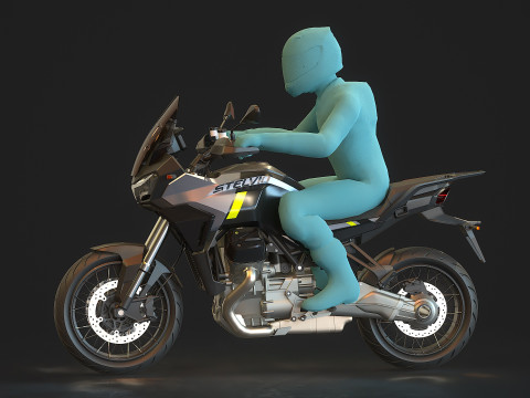 Modelo básico Moto Guzzi Stelvio 2024 Modelo 3D
