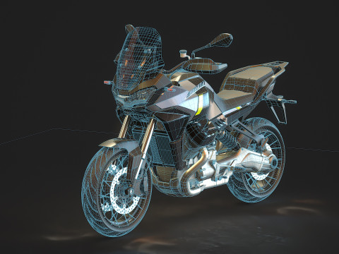 Modelo básico Moto Guzzi Stelvio 2024 Modelo 3D