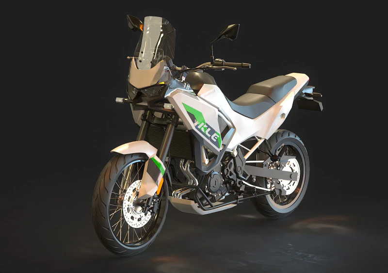 Base model Kawasaki KLE 500 2026 3D Model .c4d .max .obj .3ds .fbx .stl .blend 