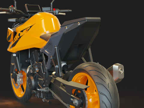 Base model KTM 990 Duke 2024 3D Model