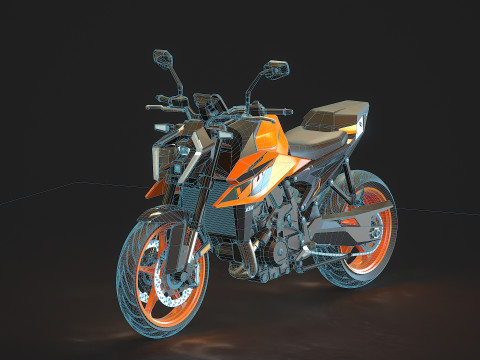 Base model KTM 990 Duke 2024 3D Model