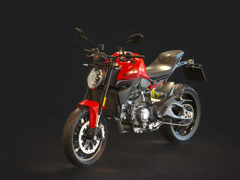 Modelo básico Ducati Monster 890 2026 Modelo 3D