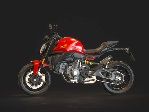 Base model Ducati Monster 890 2026 3D Model