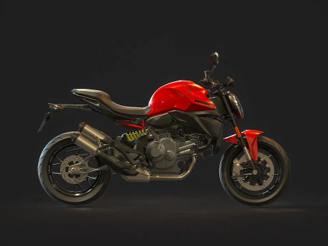 Base model Ducati Monster 890 2026 3D Model