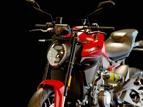 Base model Ducati Monster 890 2026 3D Model