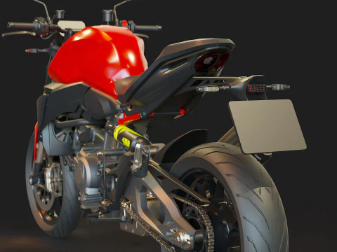 Base model Ducati Monster 890 2026 3D Model