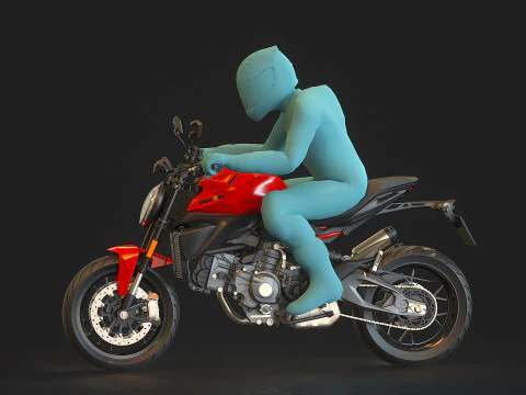 Base model Ducati Monster 890 2026 3D Model