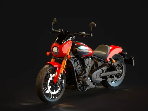Base model Indian Scout 101 2026 3D Model