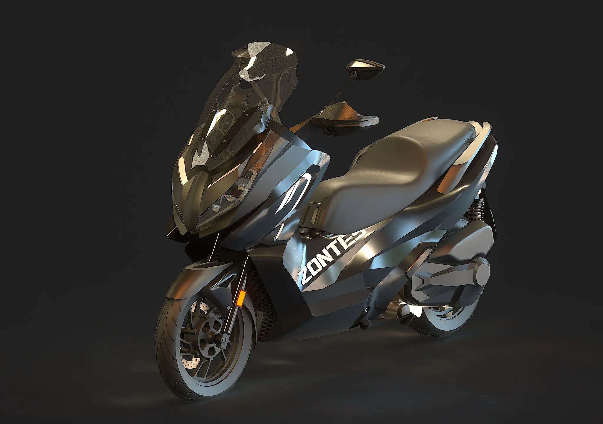 Base model Zontes 368 E 2026 3D Model .c4d .max .obj .3ds .fbx .stl .blend 