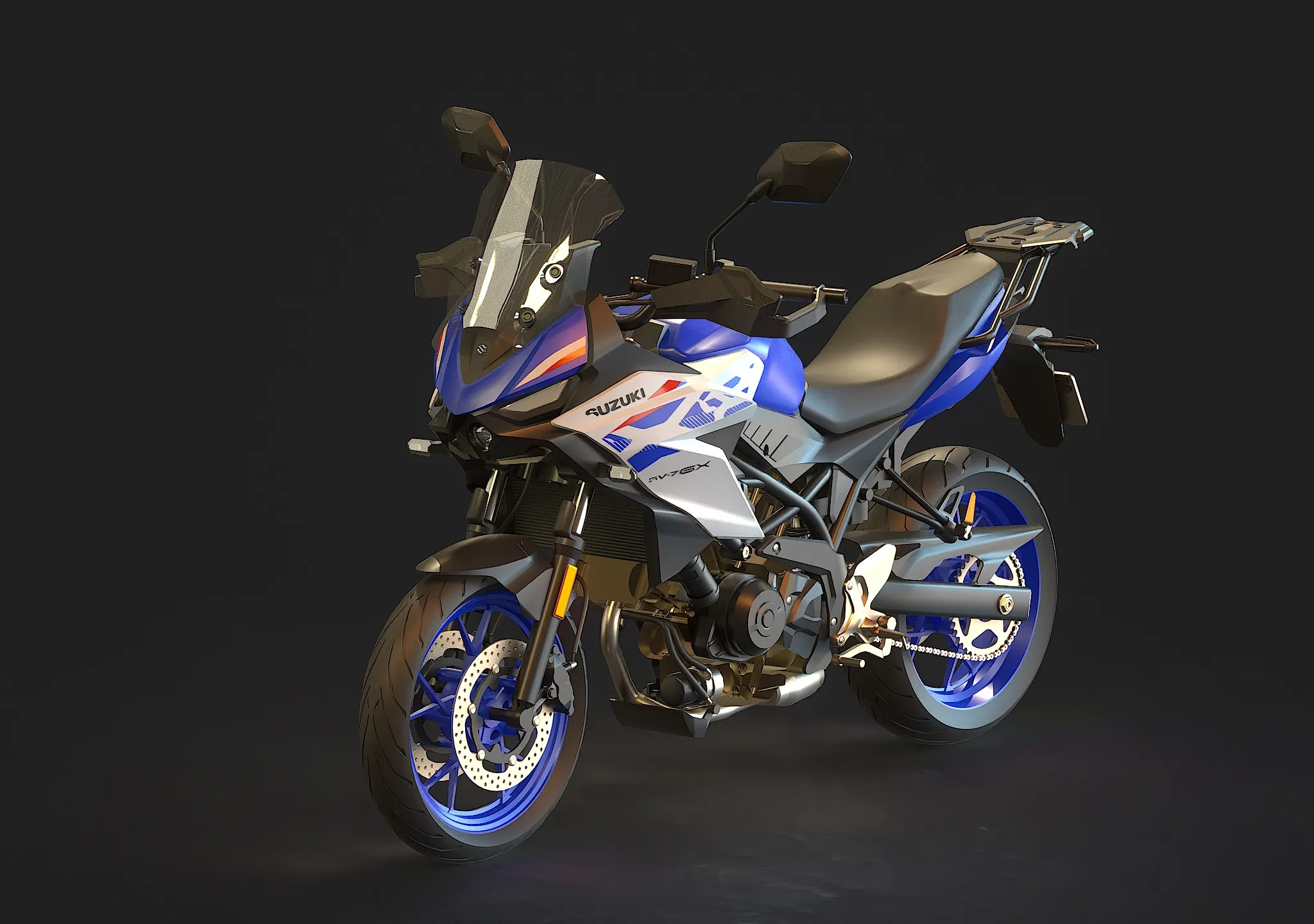 Base model Suzuki SV 7GX 2026 3D Model .c4d .max .obj .3ds .fbx .stl .blend 