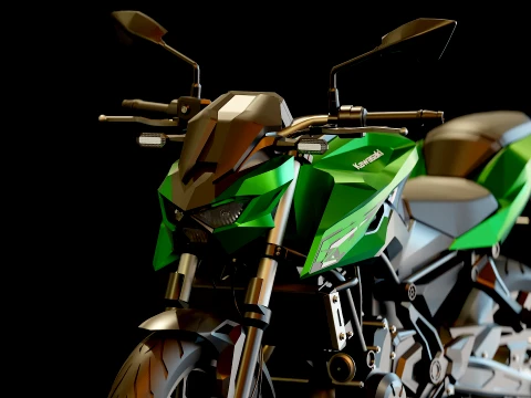 Base model Kawasaki Z650 S 2026 3D Model
