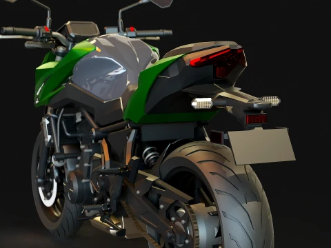 Base model Kawasaki Z650 S 2026 3D Model