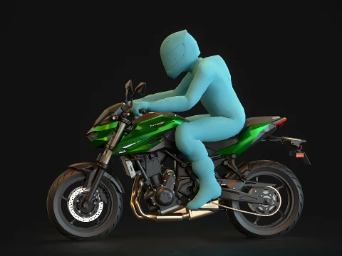 Base model Kawasaki Z650 S 2026 3D Model
