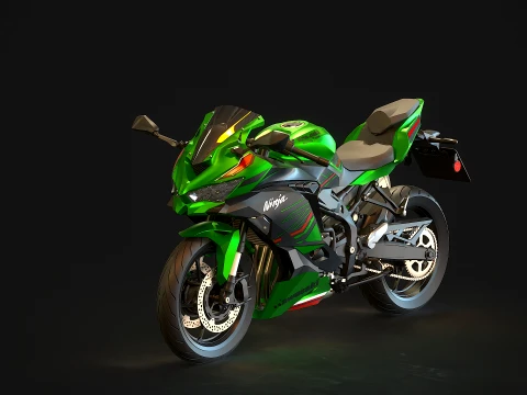 Base model Kawasaki ZX4RR 2024 3D Model