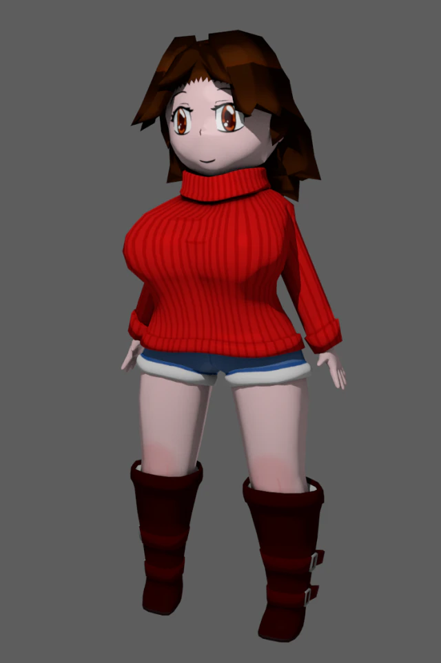 chibi chick 3D Model .c4d .max .obj .3ds .fbx .stl .blend 