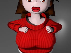 chibi chick Modello 3D