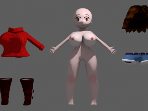 chibi chick Modello 3D