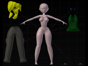 New girl Modelo 3D