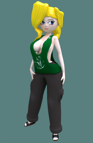 New girl Modelo 3D .c4d .max .obj .3ds .fbx .stl .blend 