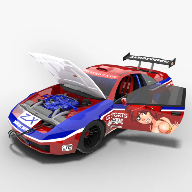 Drift Machine 3D Model .c4d .max .obj .3ds .fbx .stl .blend 