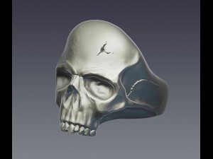 skull ring 3D Baskı Modeli
