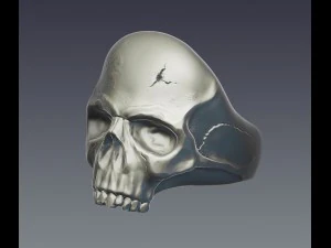 cincin tengkorak Model Cetak 3D