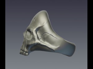 skull ring 3D Baskı Modeli