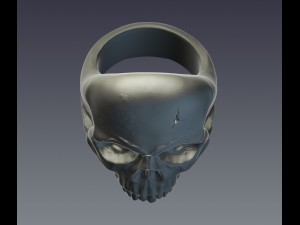 skull ring 3D Baskı Modeli