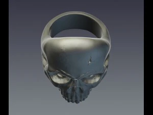 cincin tengkorak Model Cetak 3D