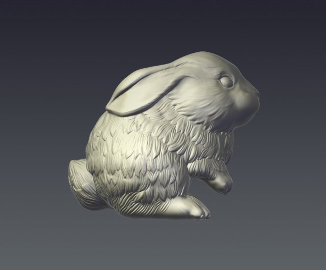 rubbit 3D-printmodel .c4d .max .obj .3ds .fbx .stl .blend 