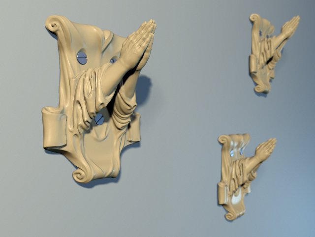 hanger prayer 3D Print Model .c4d .max .obj .3ds .fbx .stl .blend 