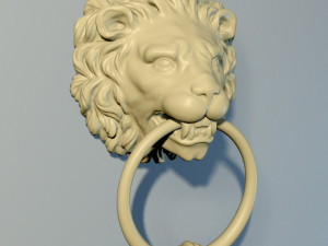 lion door knob 3D Print Model
